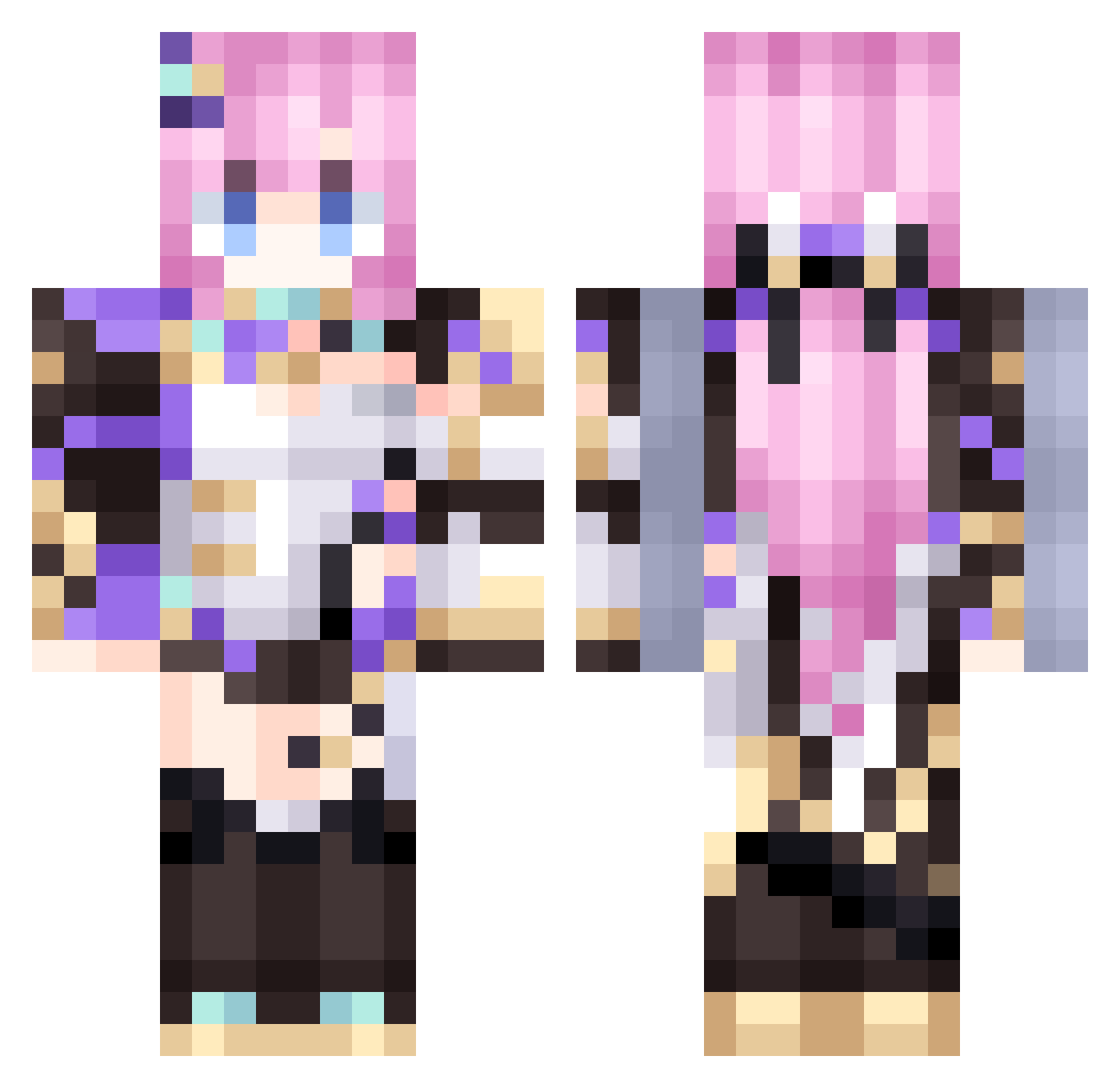 xutianqi Minecraft skin, front and back view