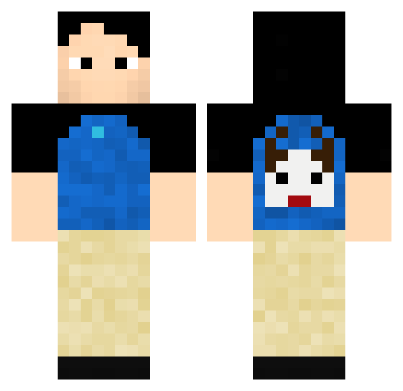 Constantine Minecraft skin, front and back view