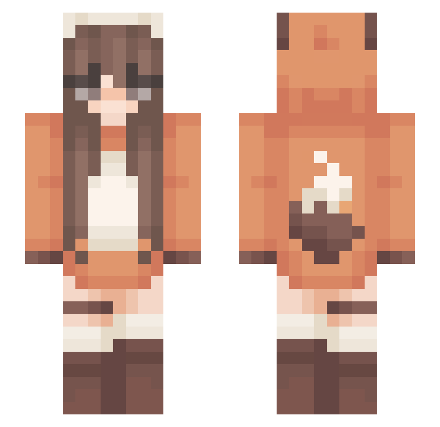Delosia_ Minecraft skin, front and back view