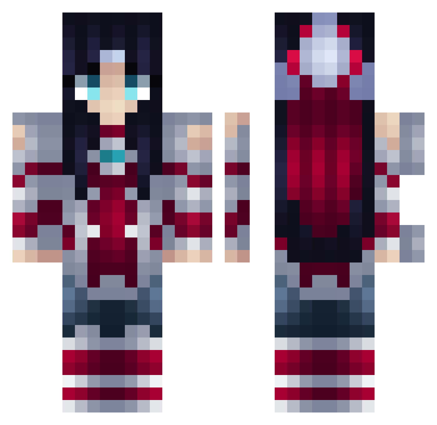 GabrielAF1306 Minecraft skin, front and back view