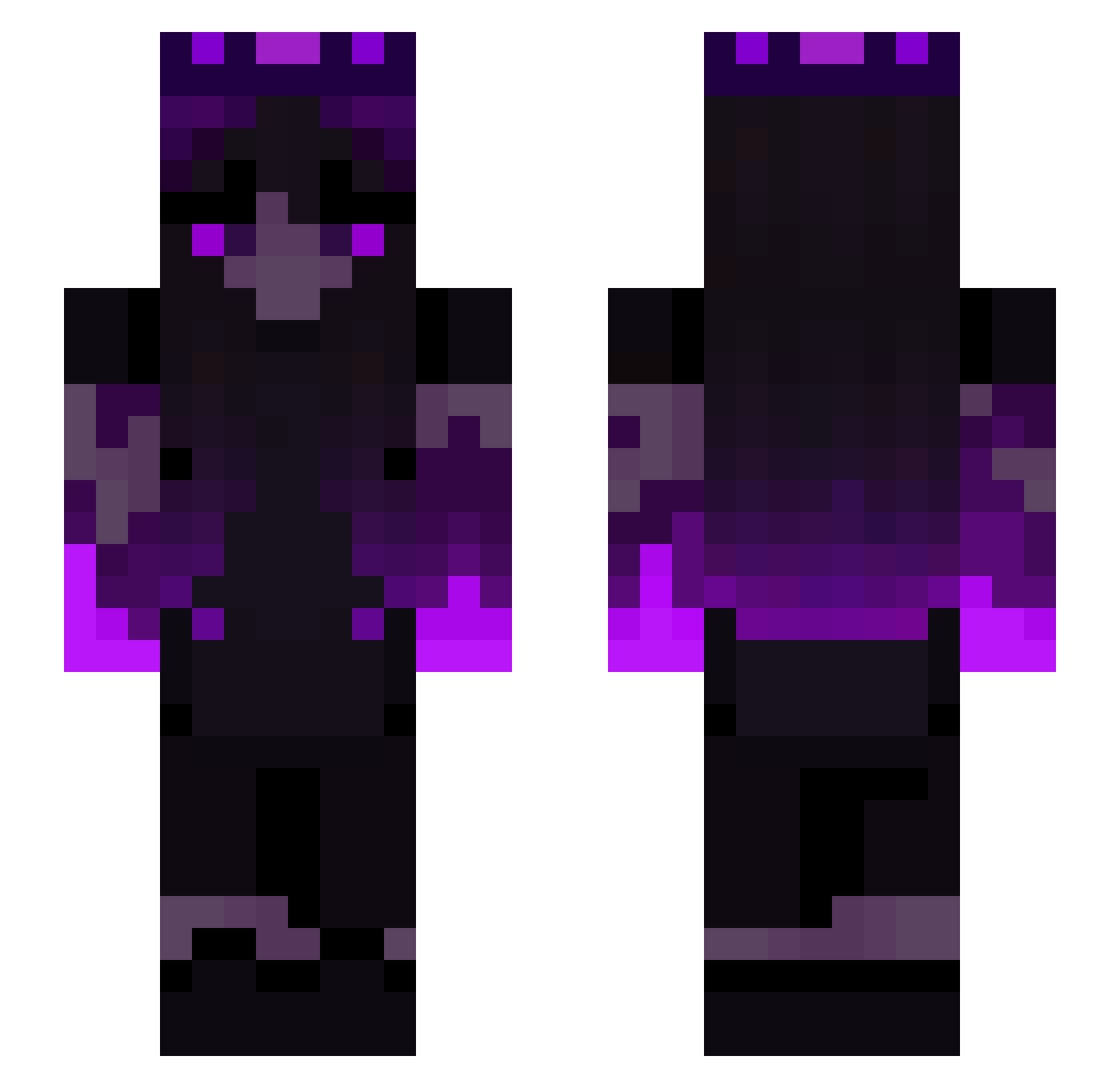 WadeIsWeird Minecraft skin, front and back view