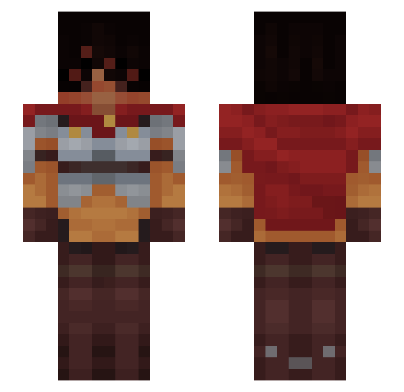 miokie Minecraft skin, front and back view