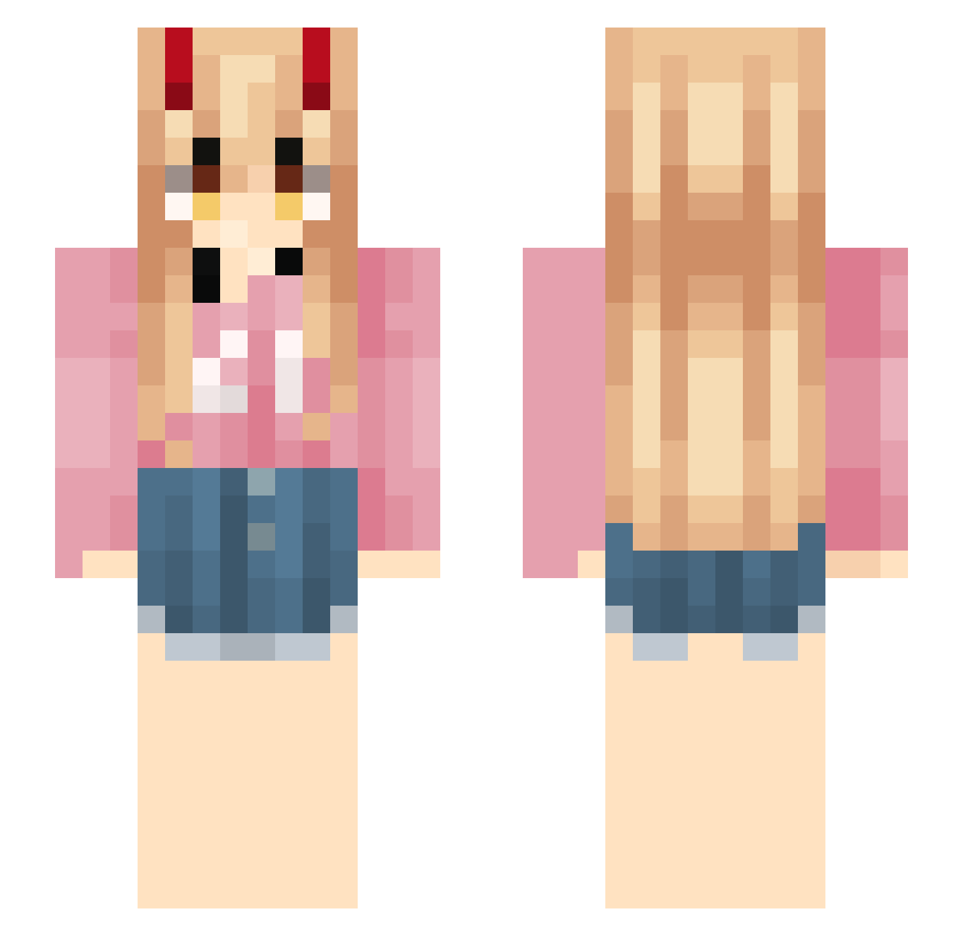 MYETERNAL Minecraft skin, front and back view
