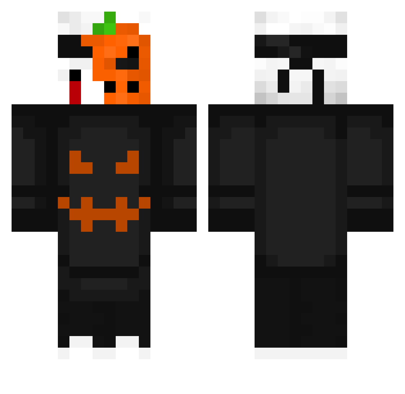 Simpeff Minecraft skin, front and back view