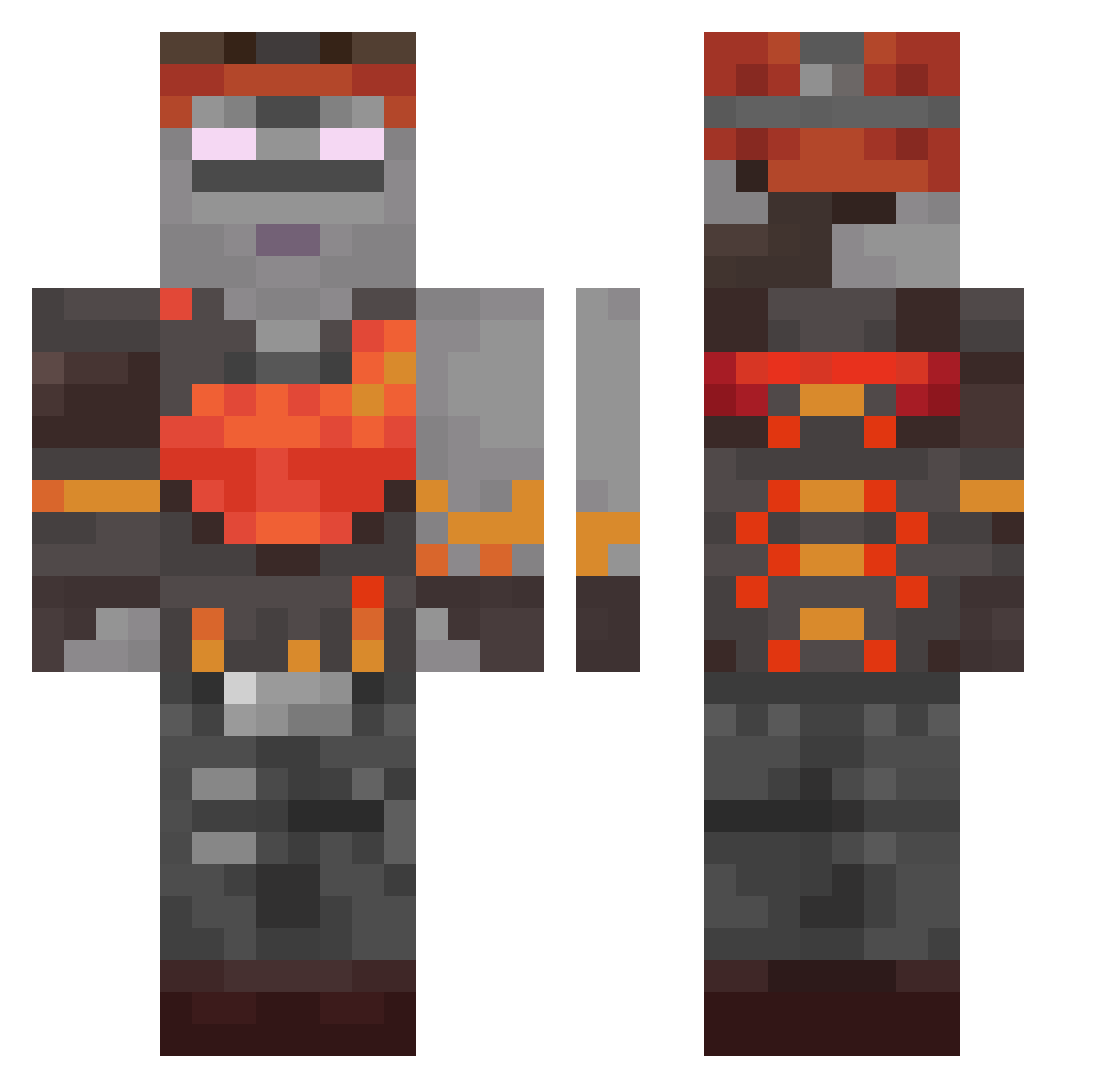Marlon152801 Minecraft skin, front and back view