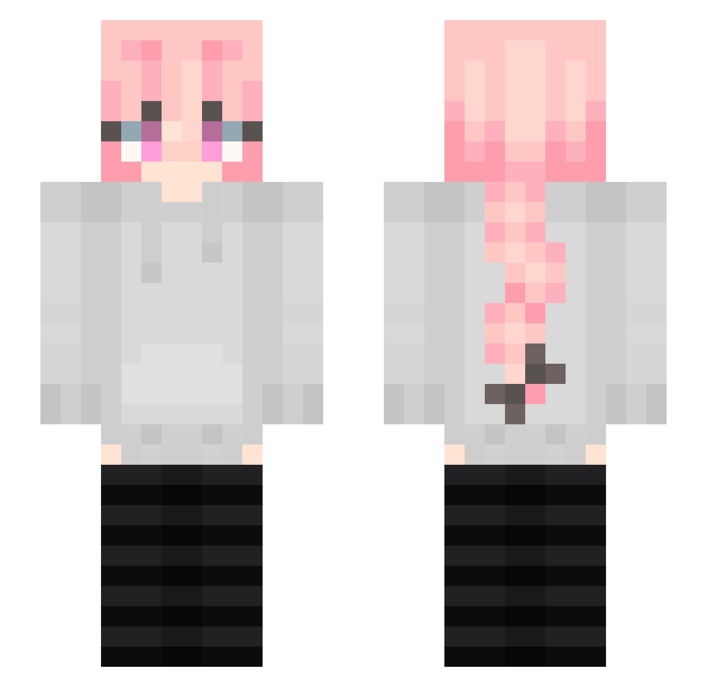 rifuRT Minecraft skin, front and back view