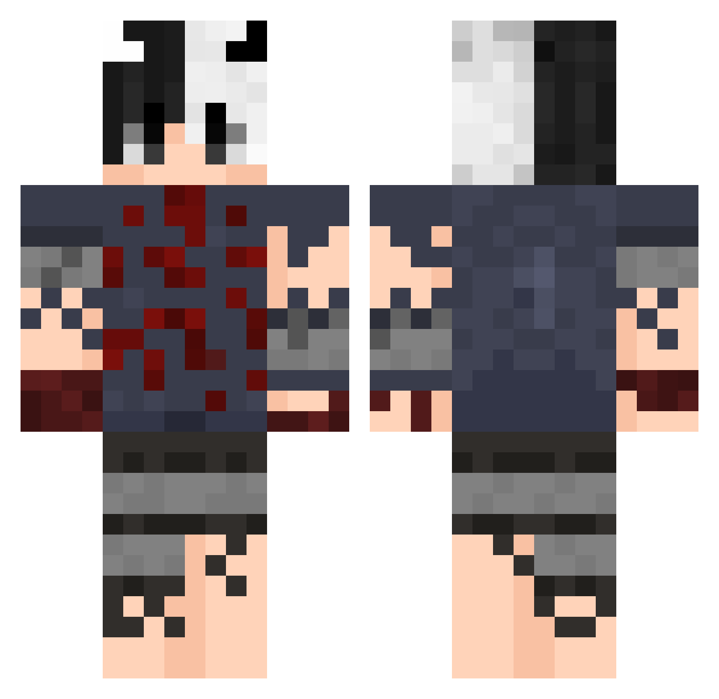 Pronghorns Minecraft skin, front and back view