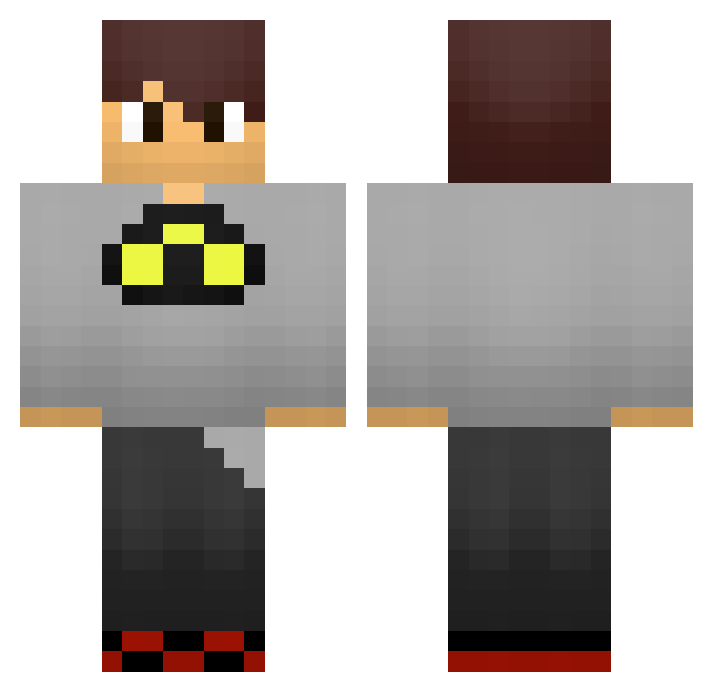 xCrisEx Minecraft skin, front and back view