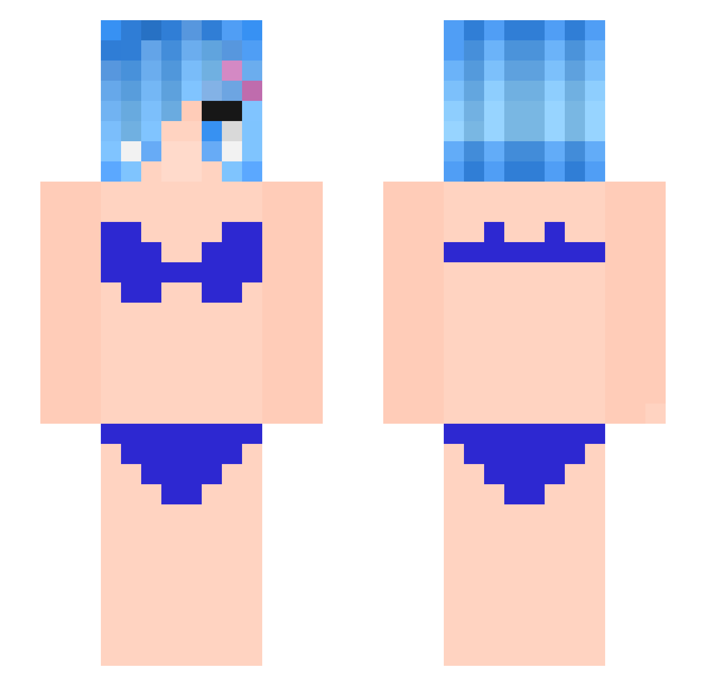 William0909 Minecraft skin, front and back view