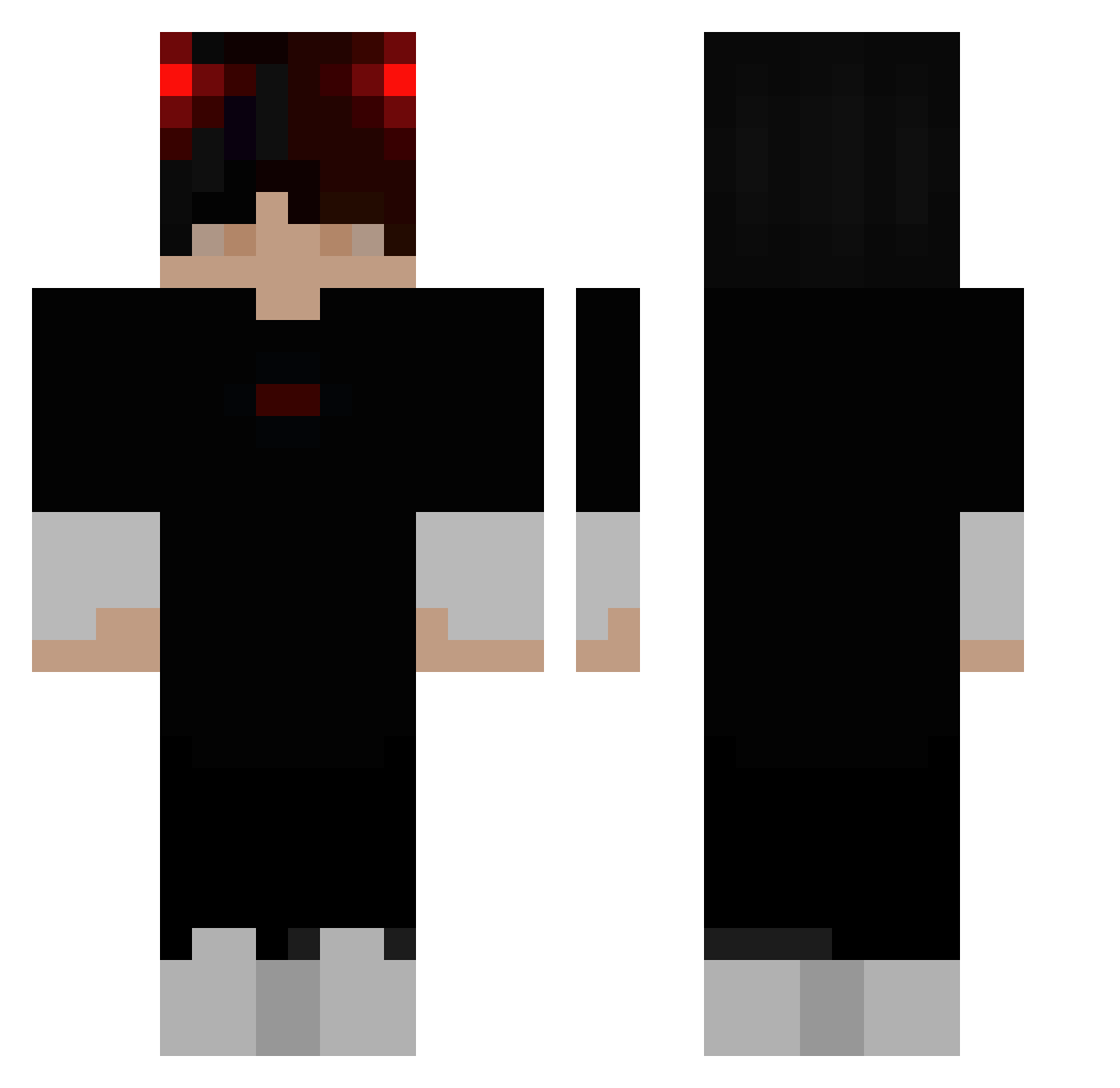 SantiagoGT30 Minecraft skin, front and back view