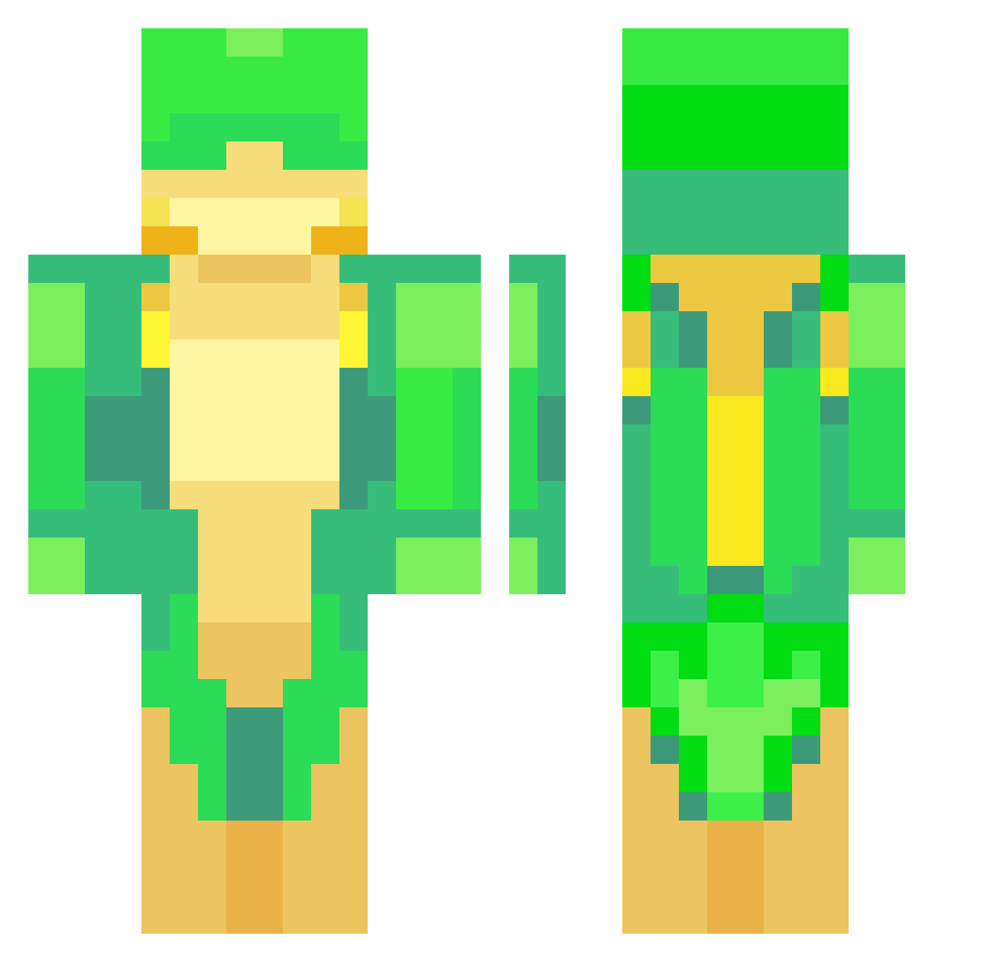 AgedBarbecue928 Minecraft skin, front and back view