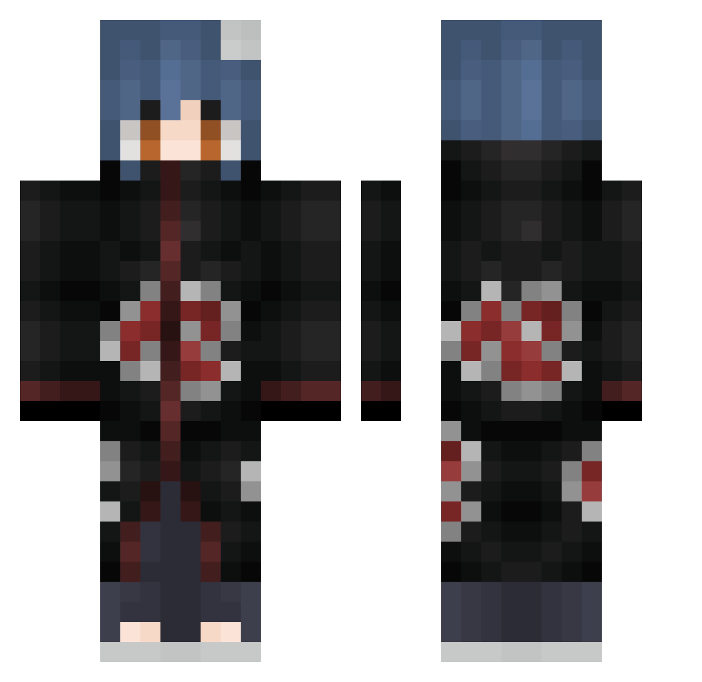 rVinidesu Minecraft skin, front and back view