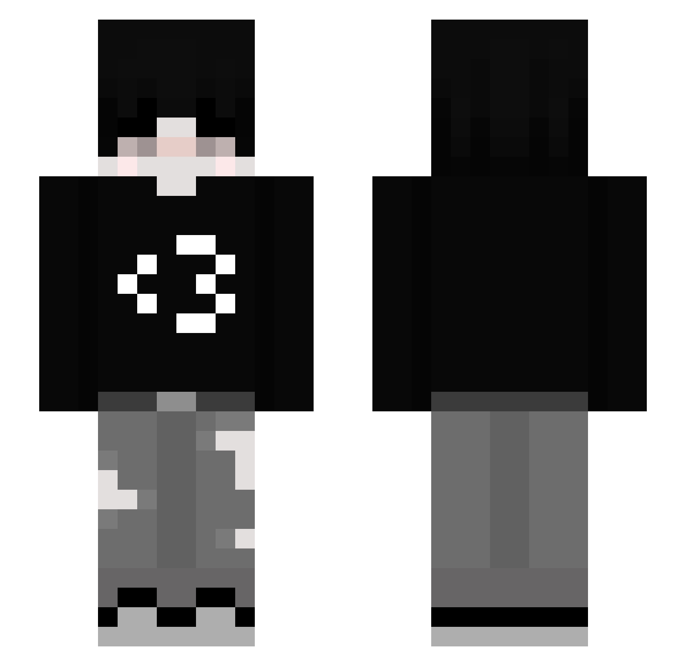 TheArticRam Minecraft skin, front and back view