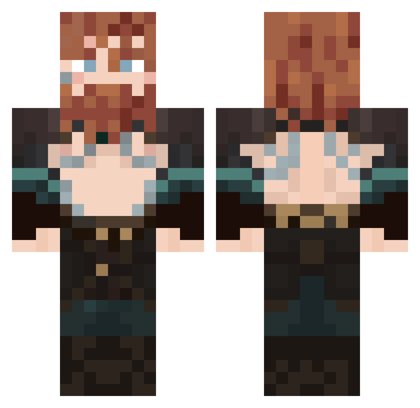 Thor_GOW5 Minecraft skin, front and back view