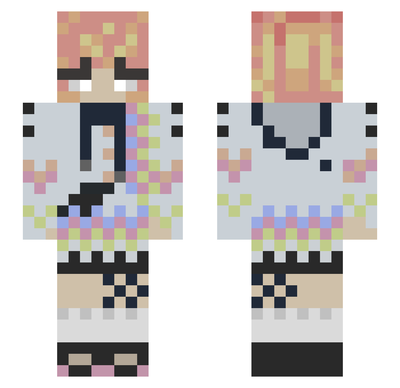 Ruibosuiti Minecraft skin, front and back view