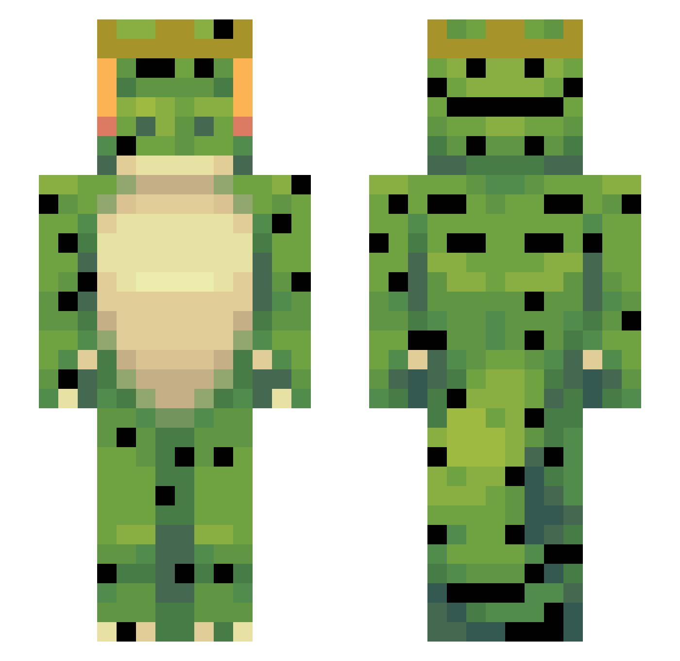Vadizzzzz Minecraft skin, front and back view