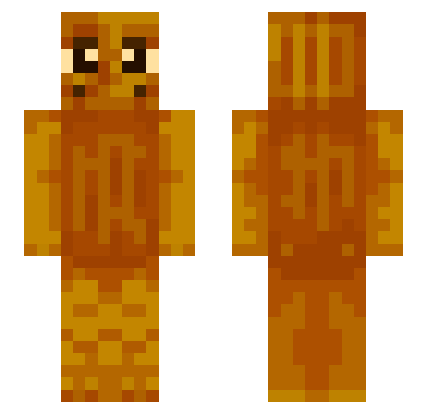 Tacticalfns Minecraft skin, front and back view