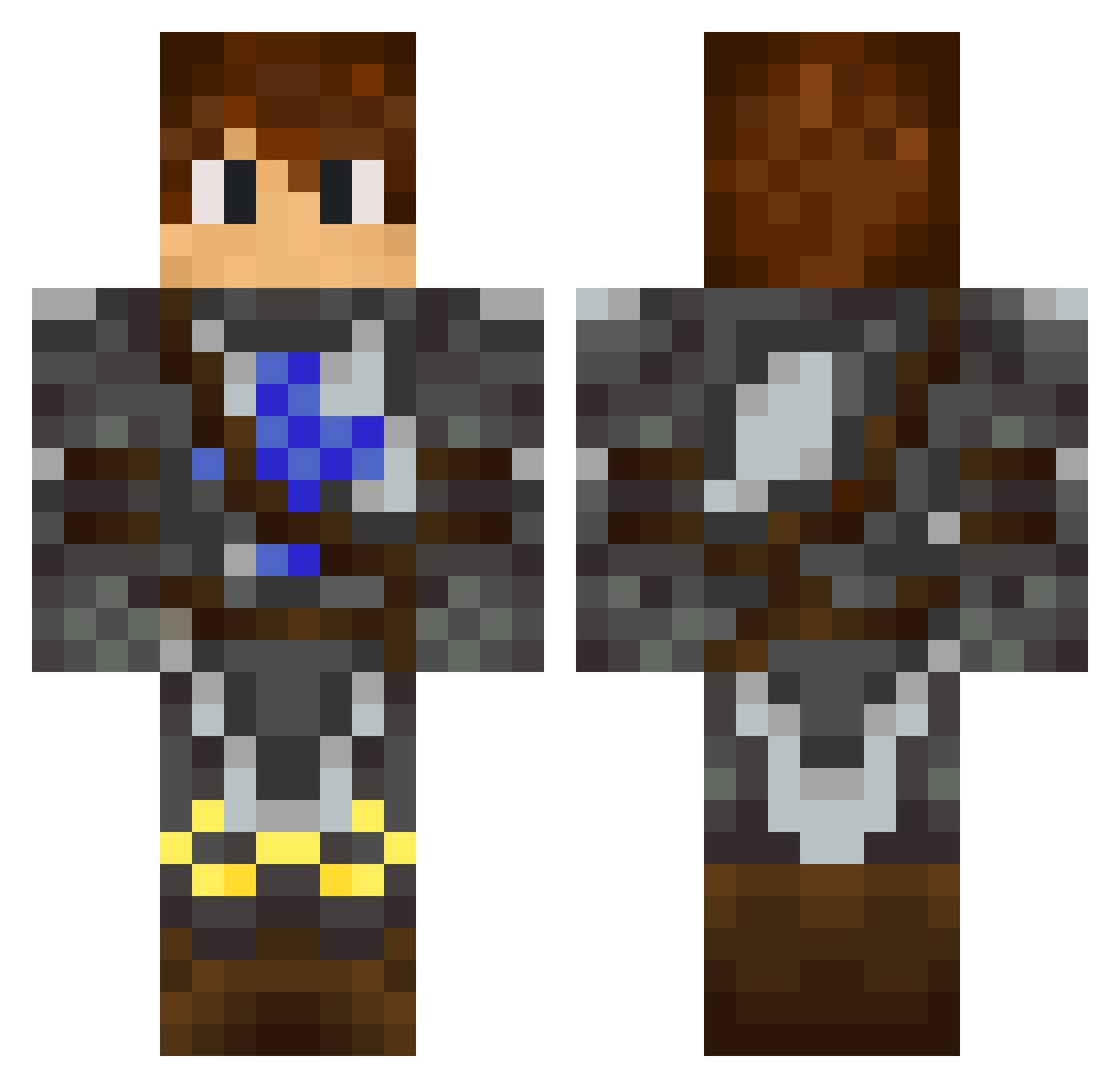 Zeadrius Minecraft skin, front and back view