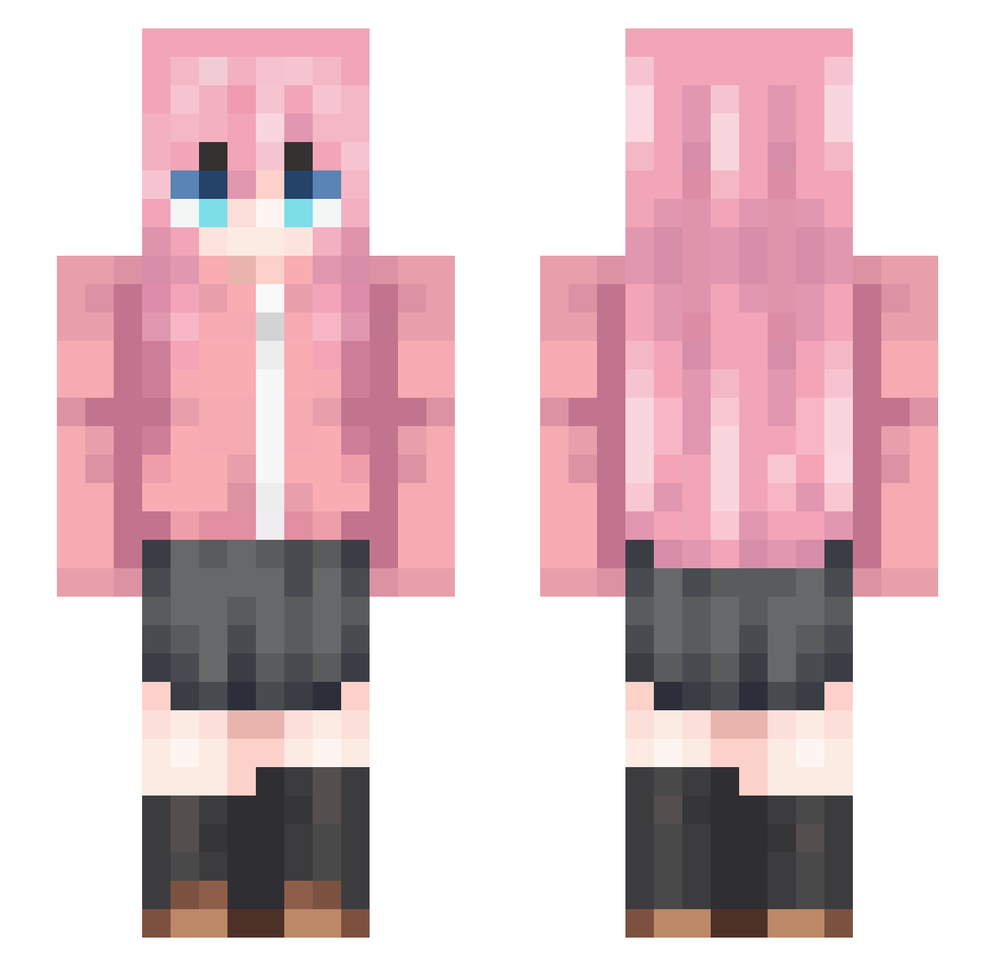 57852 Minecraft skin, front and back view