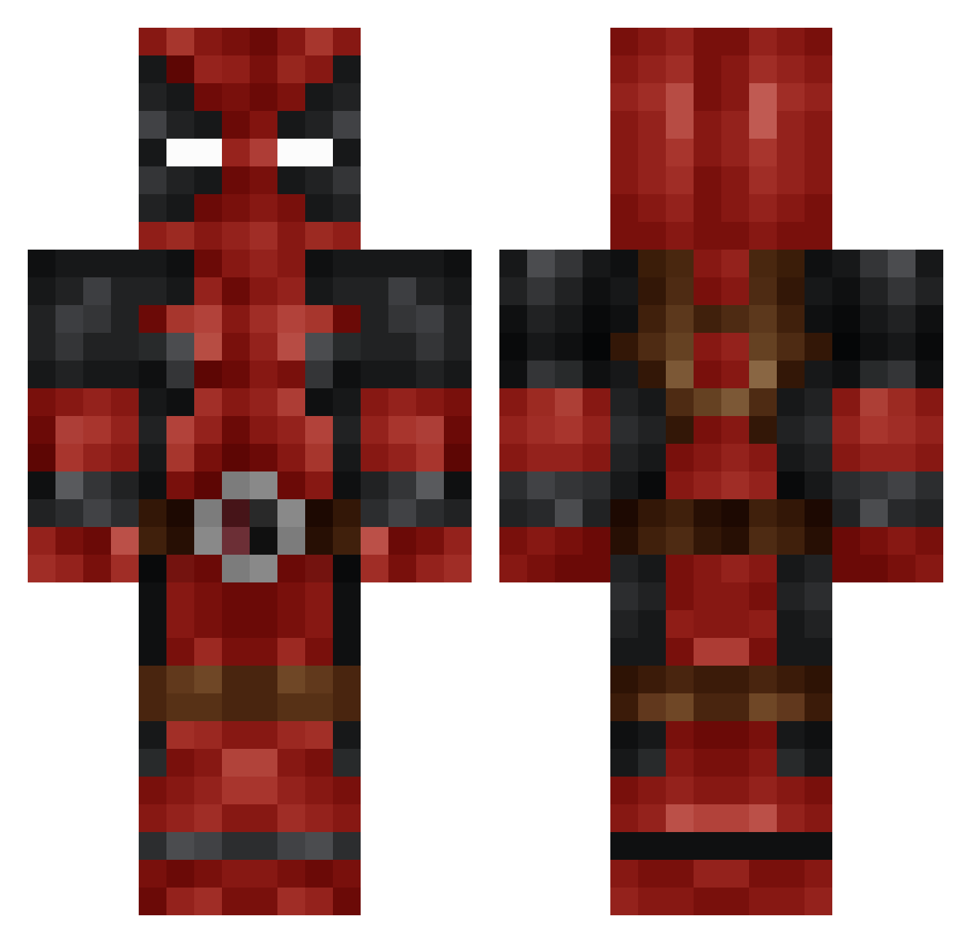 TheSteve2K Minecraft skin, front and back view