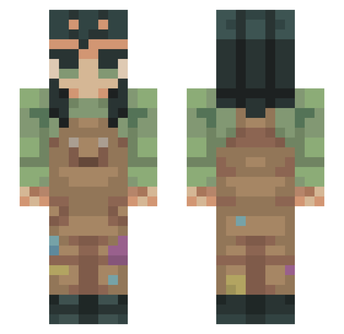 lissv Minecraft skin, front and back view