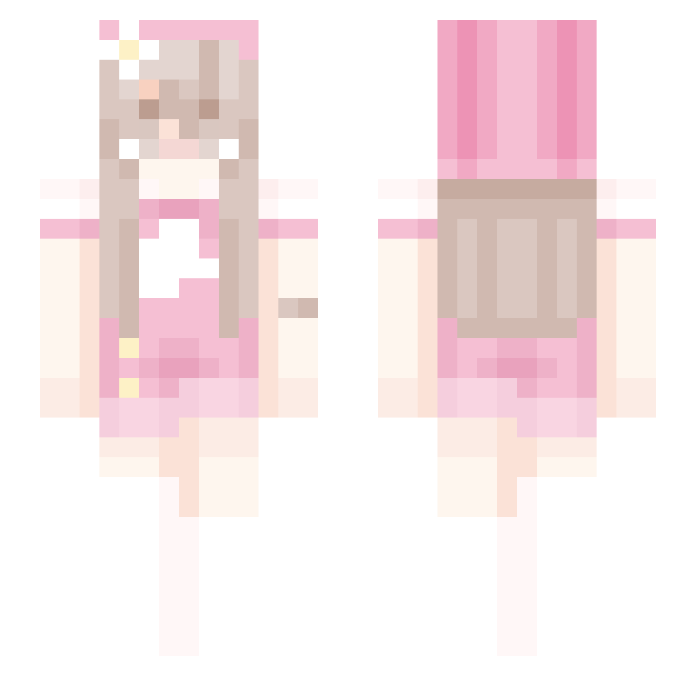 weirdoKJ Minecraft skin, front and back view
