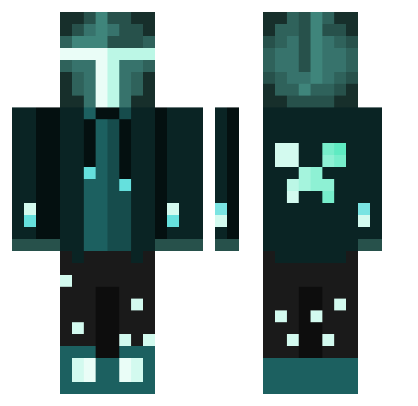 unrealbarley273 Minecraft skin, front and back view