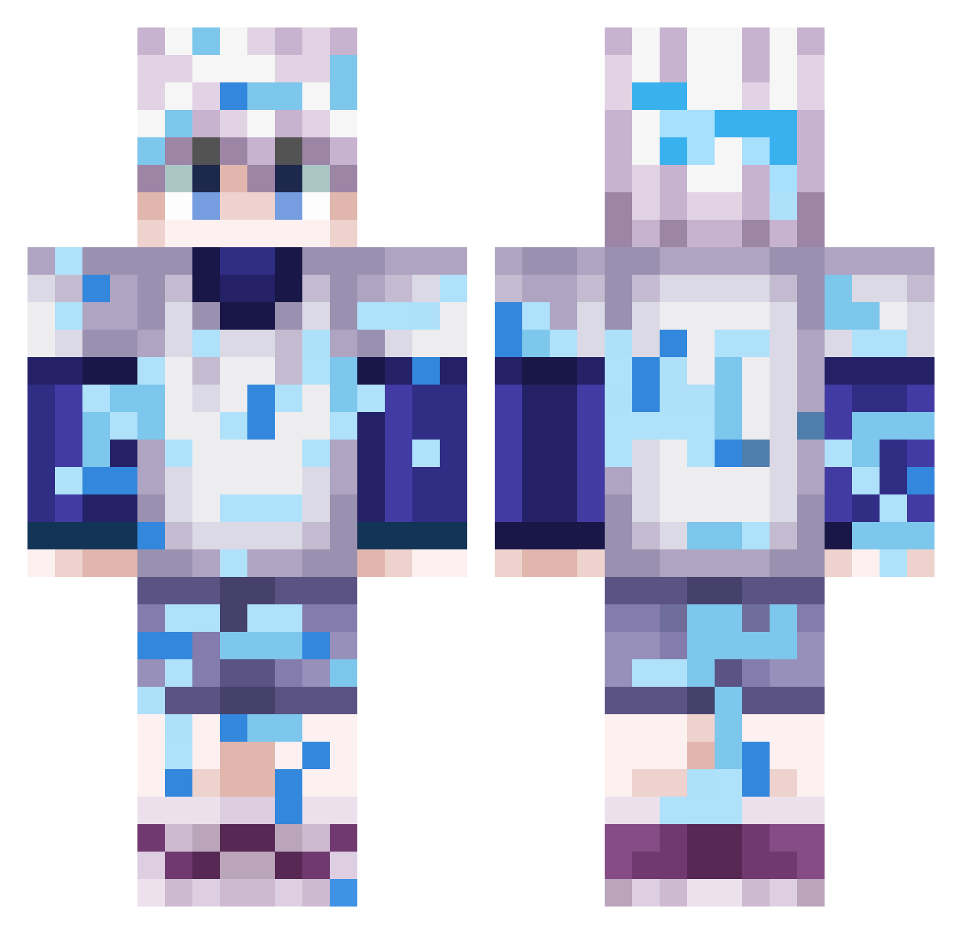 The_Big_Iron Minecraft skin, front and back view