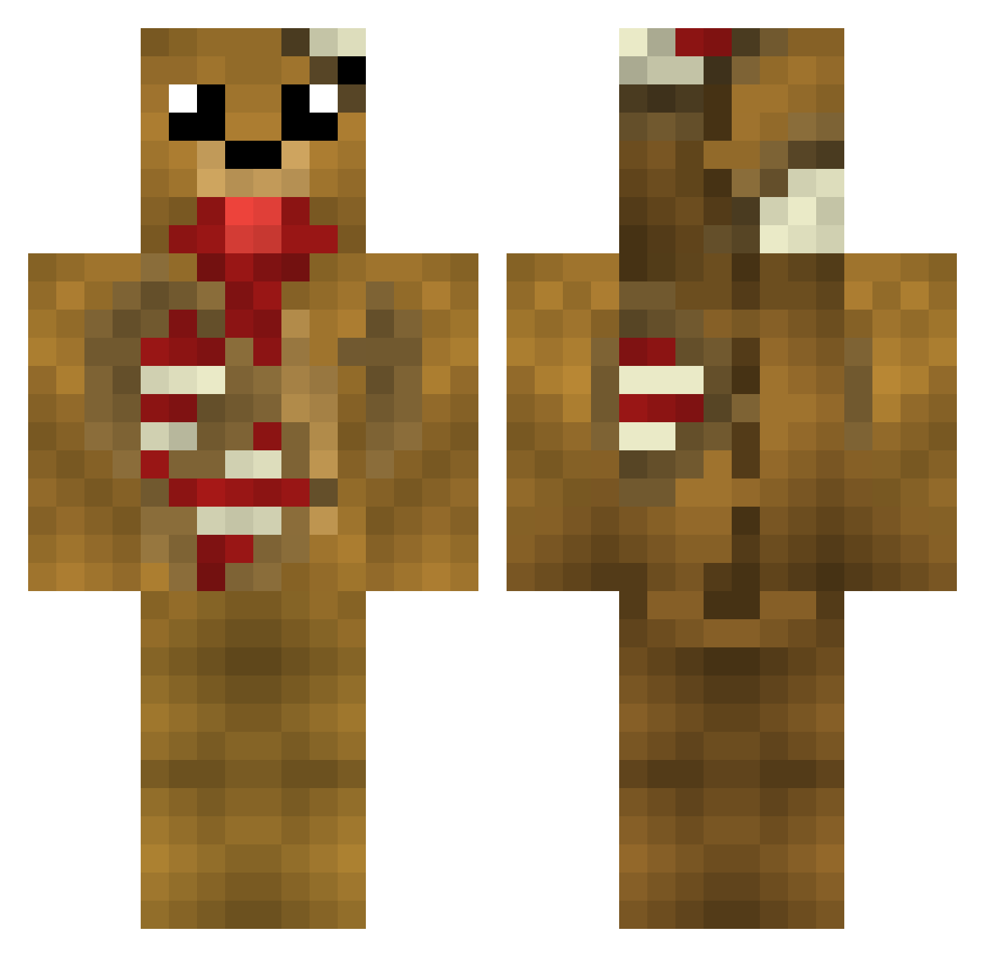 Aimil Minecraft skin, front and back view