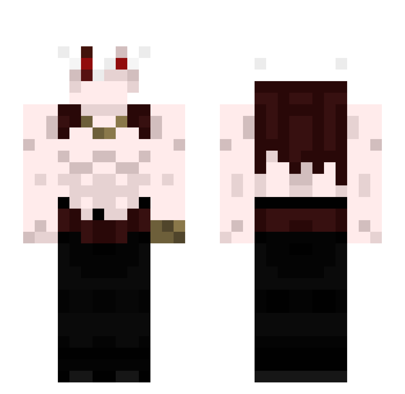 JimmyDesu Minecraft skin, front and back view