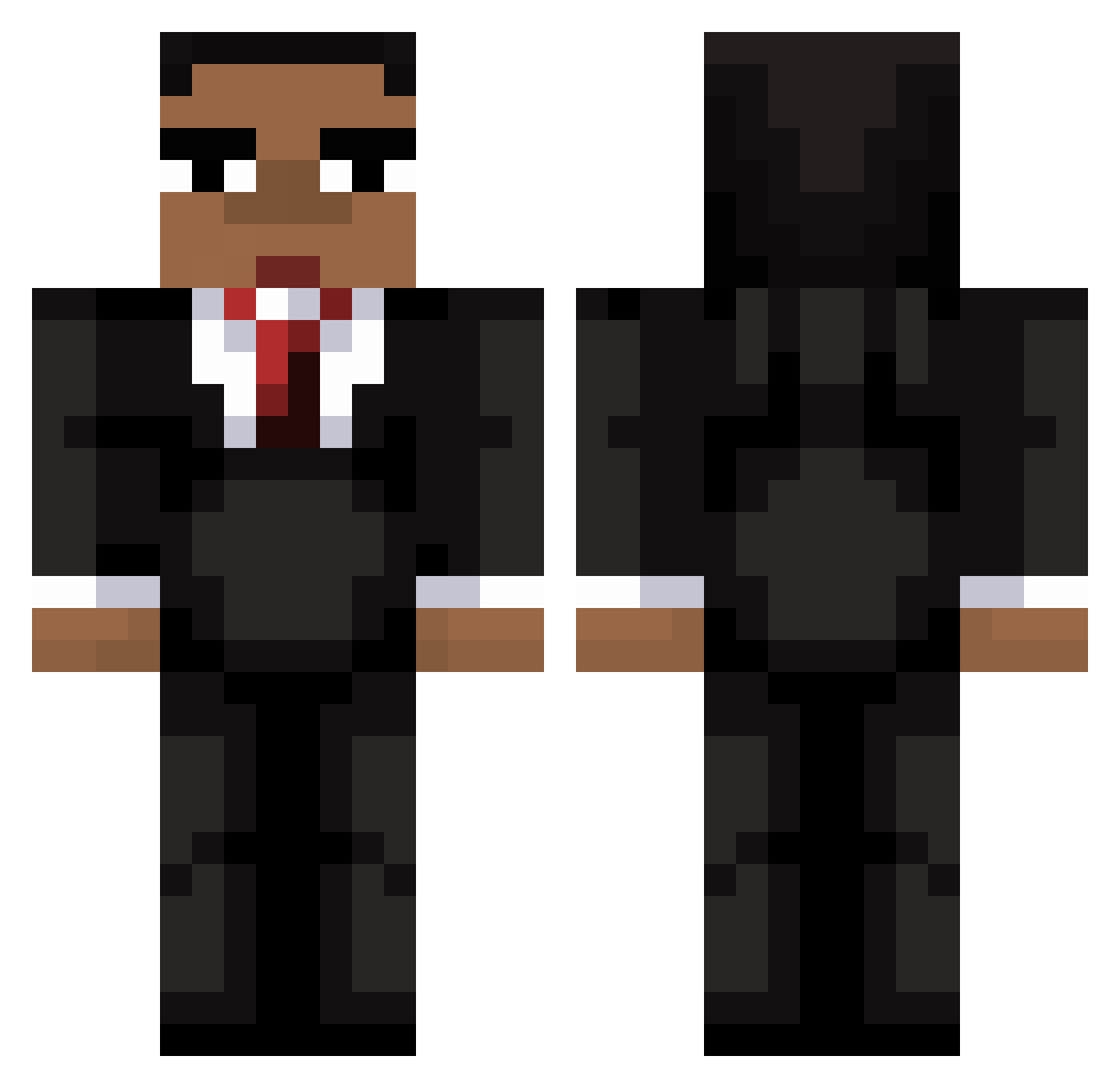 laoben Minecraft skin, front and back view