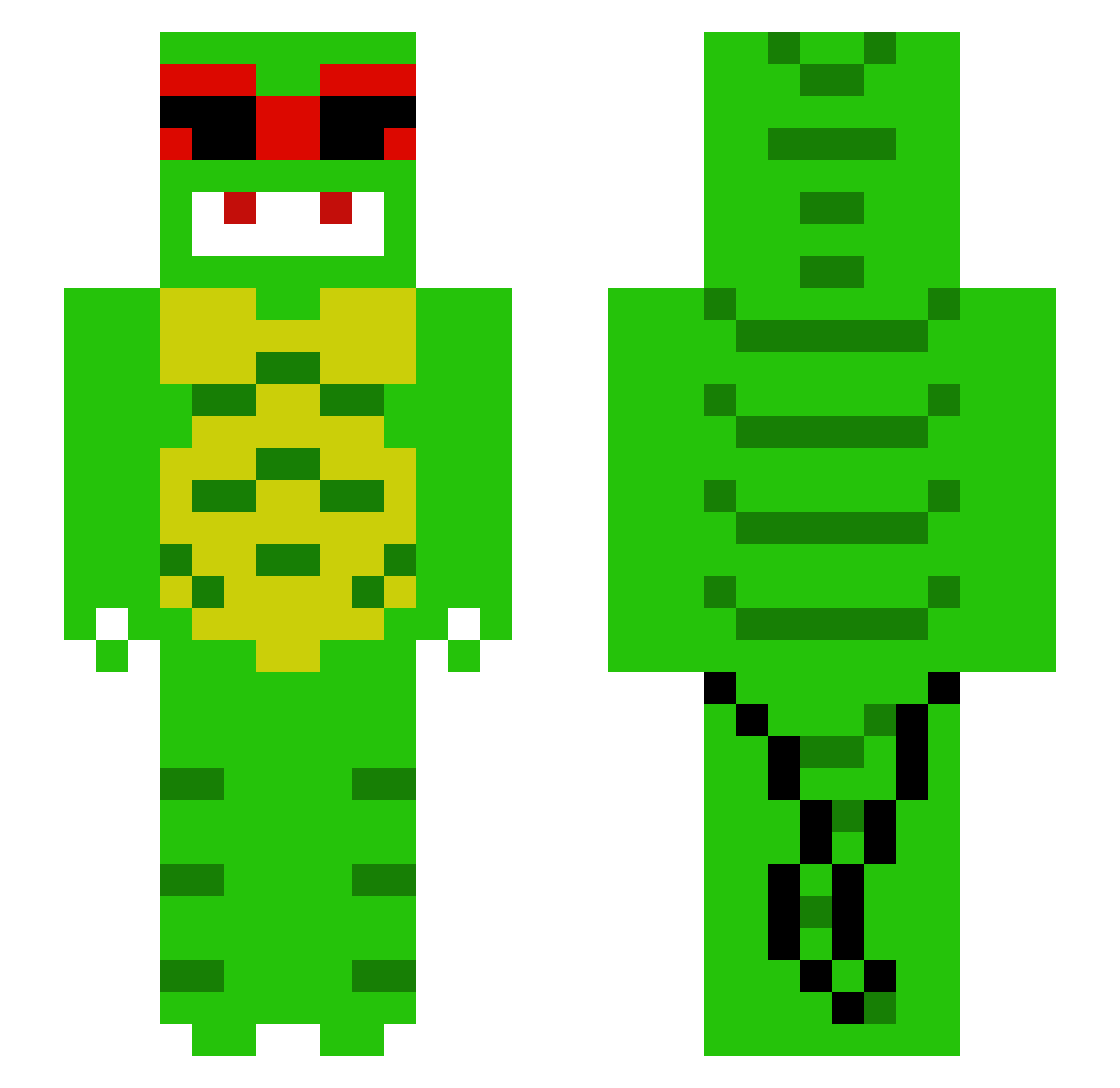 _Neyko Minecraft skin, front and back view