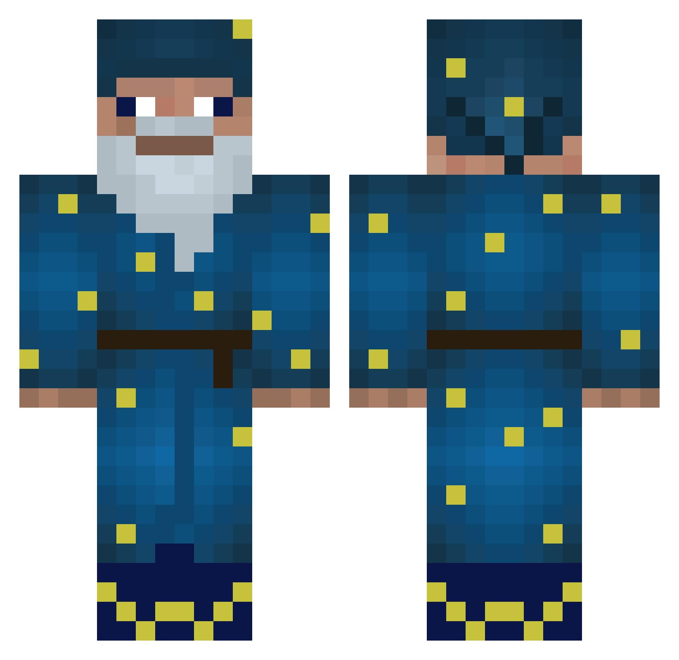 Pifke_1 Minecraft skin, front and back view