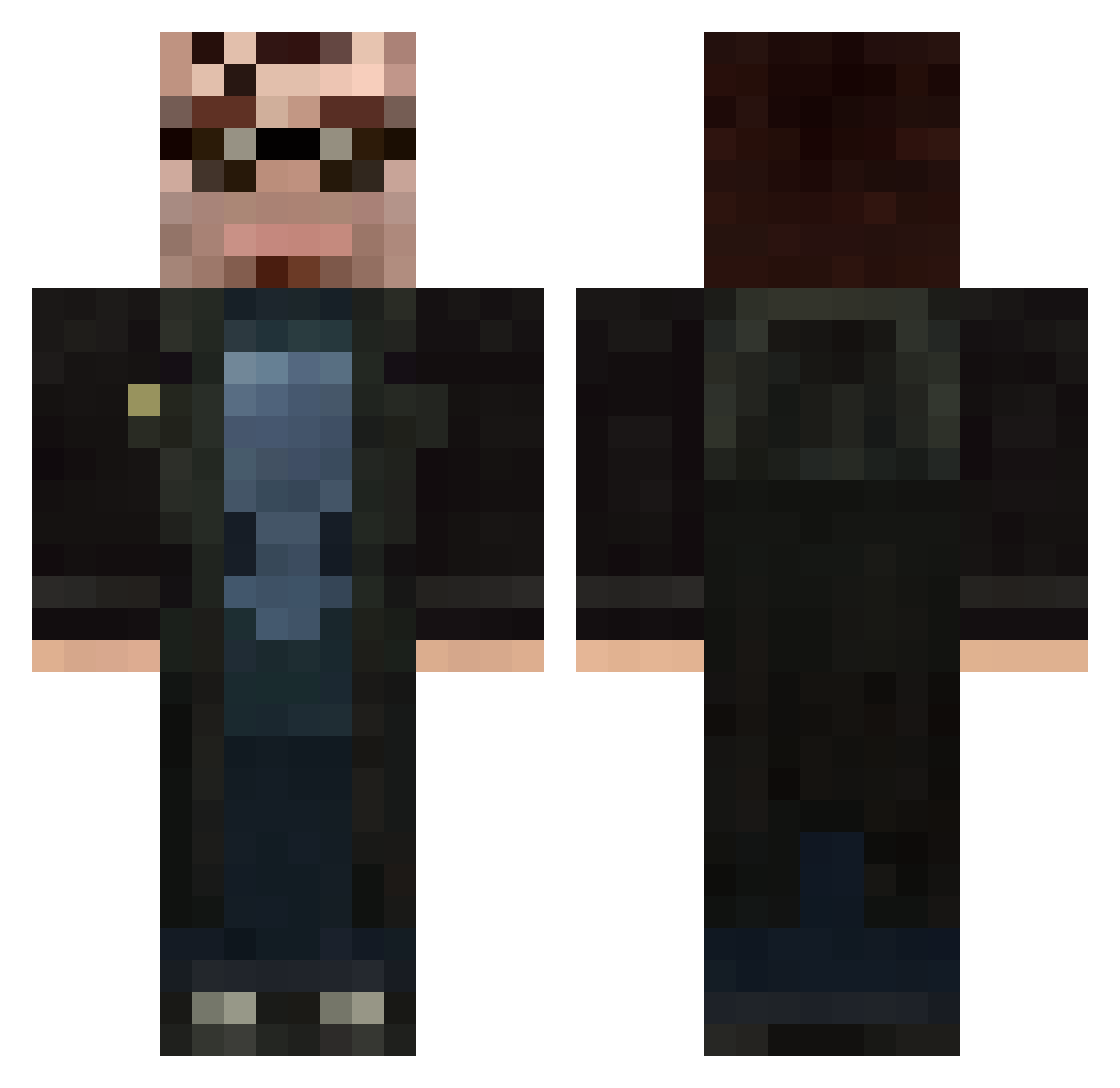 cactiscool Minecraft skin, front and back view