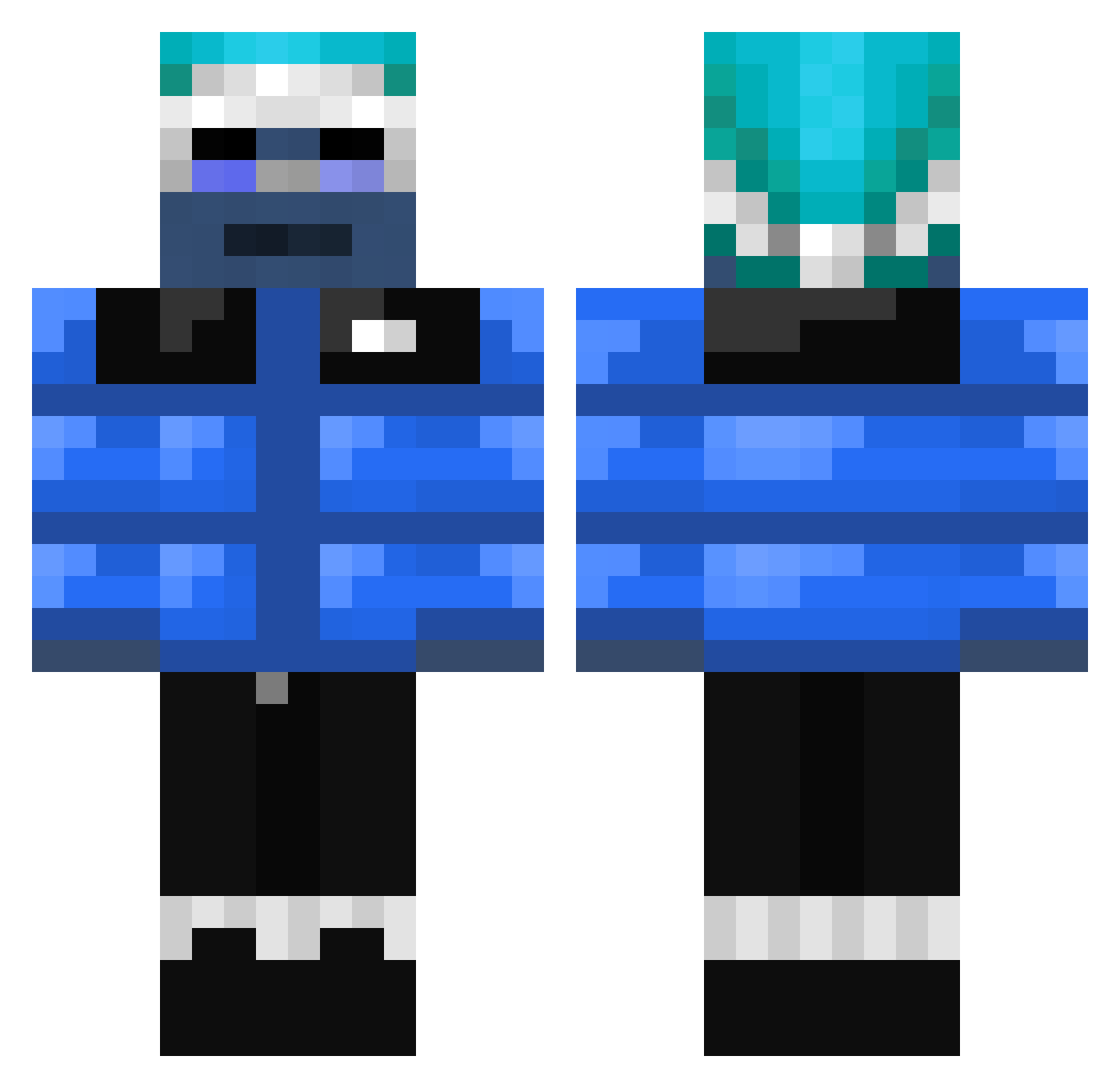 Giiinoooo Minecraft skin, front and back view