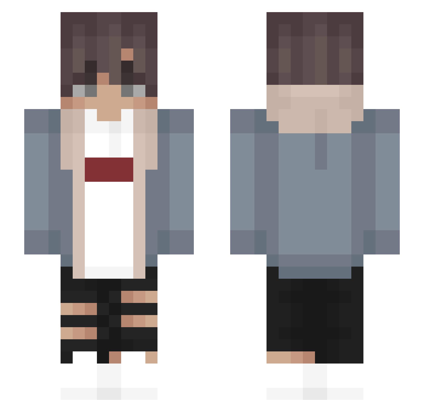 TheBecky_ Minecraft skin, front and back view