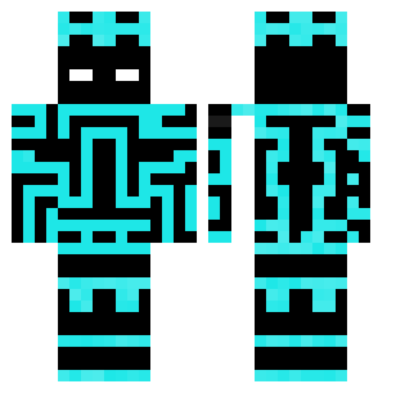 Tornadobuster117 Minecraft skin, front and back view