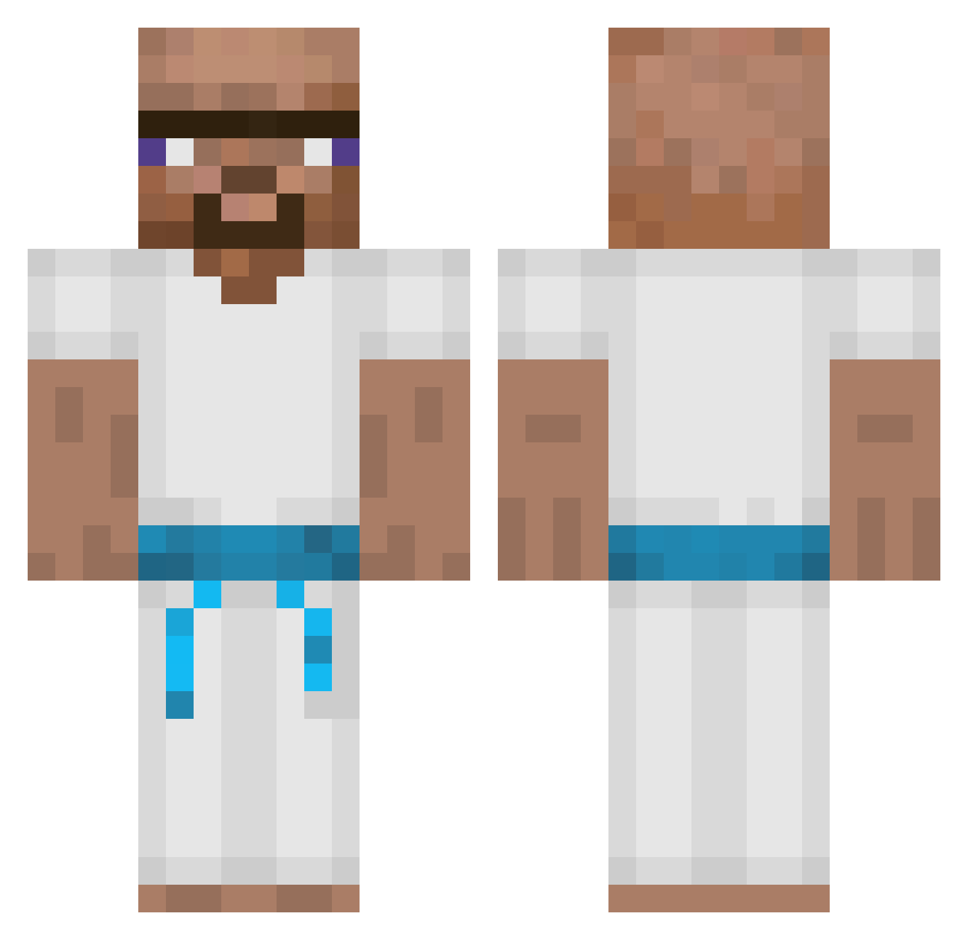 Taofiq Minecraft skin, front and back view