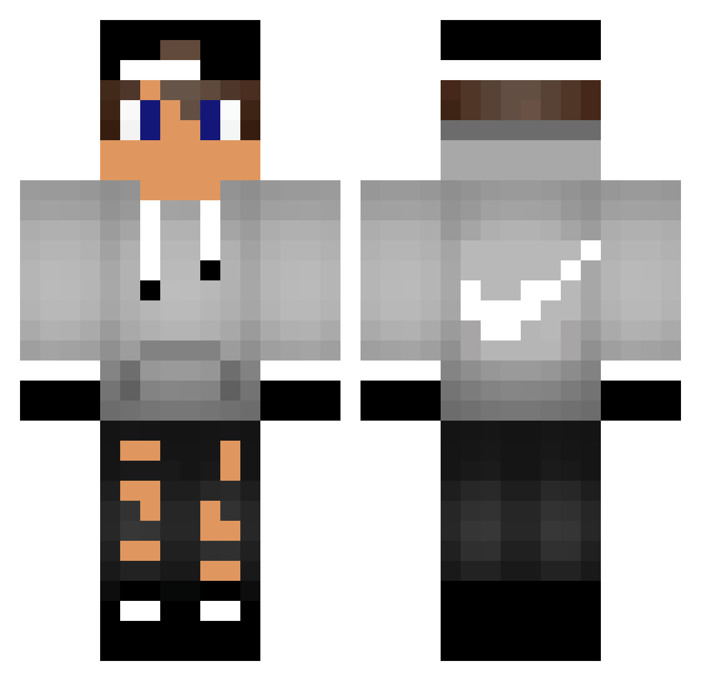 UselessInvis_ Minecraft skin, front and back view