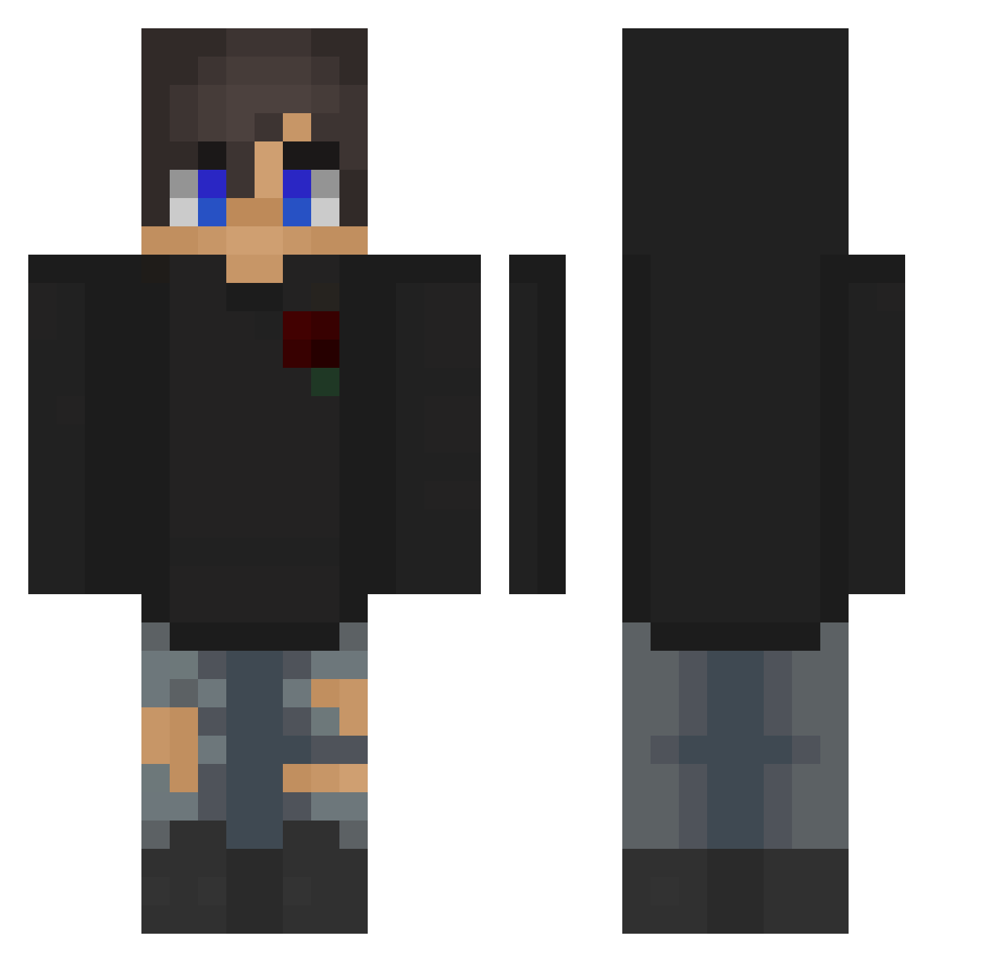 xXGodlyPvPXx Minecraft skin, front and back view