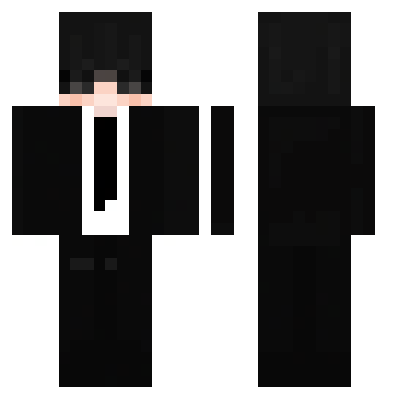zlDemonlz Minecraft skin, front and back view