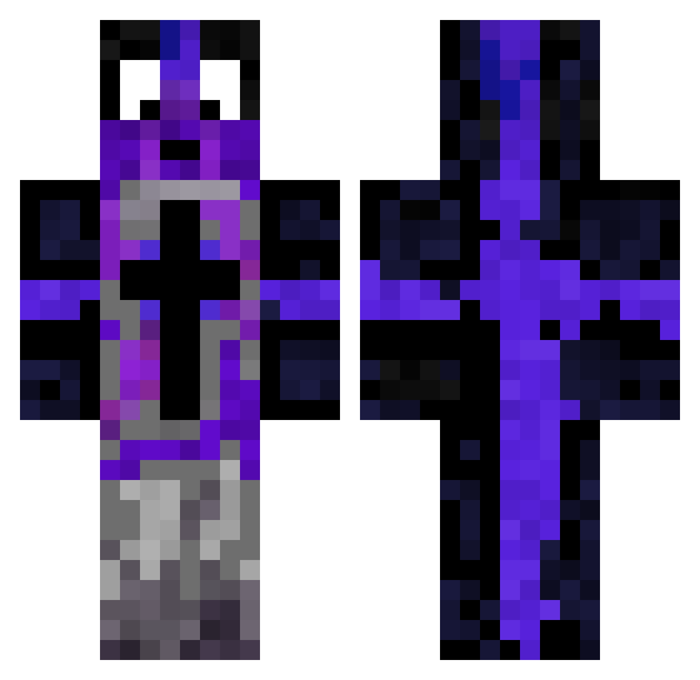 _Meranium_ Minecraft skin, front and back view