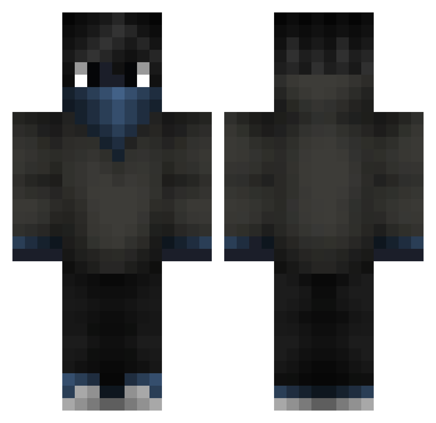 ShishaIsBack Minecraft skin, front and back view