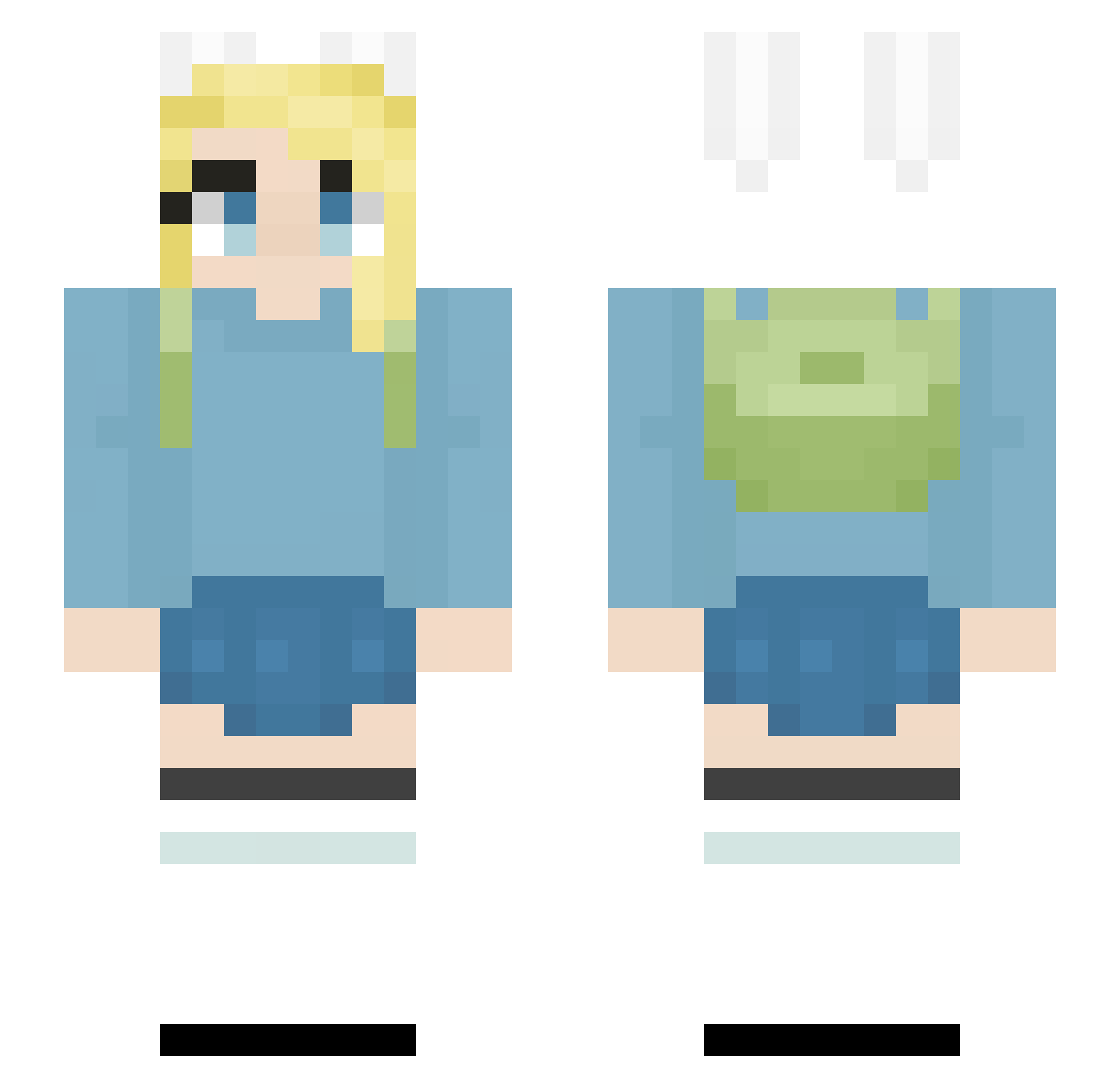 FionnaCampbell Minecraft skin, front and back view