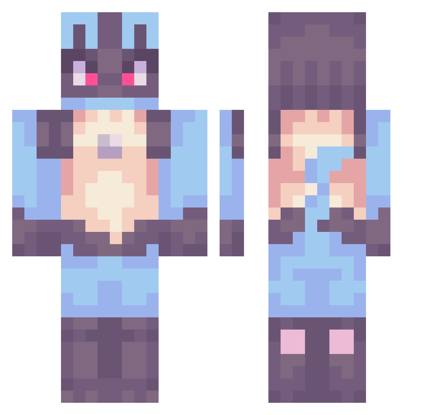 teeter5163 Minecraft skin, front and back view