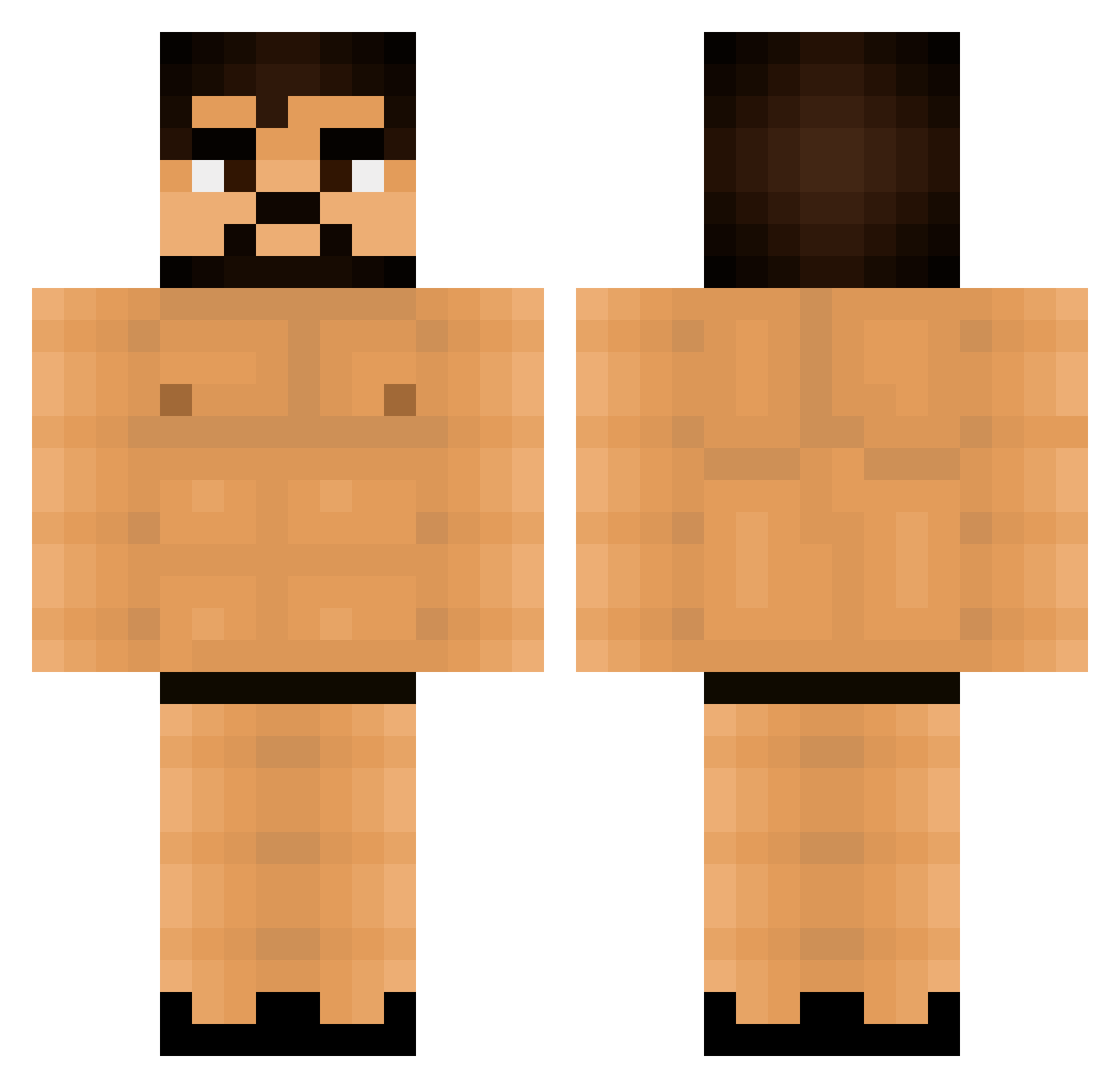 voyuu Minecraft skin, front and back view