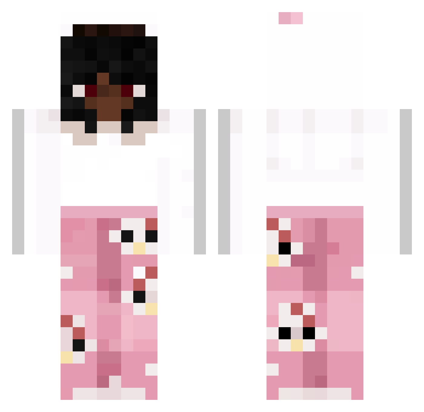 Remmzyz Minecraft skin, front and back view