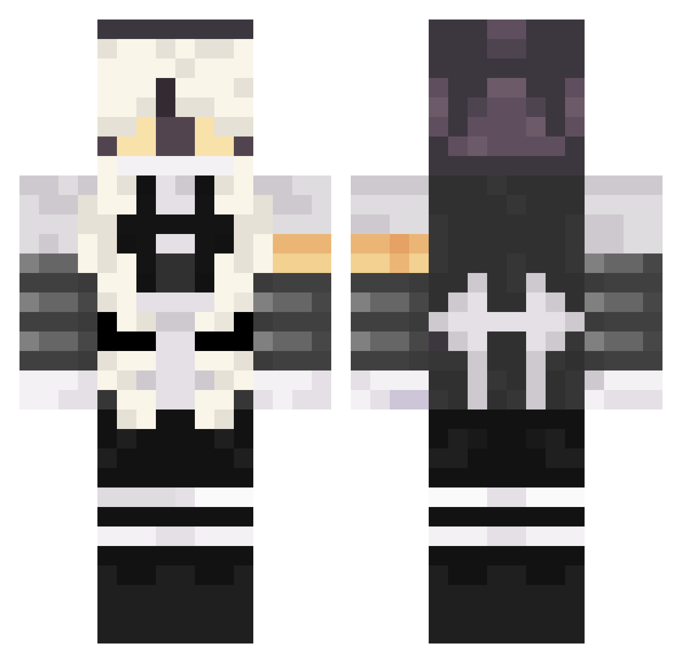 CynProductions Minecraft skin, front and back view