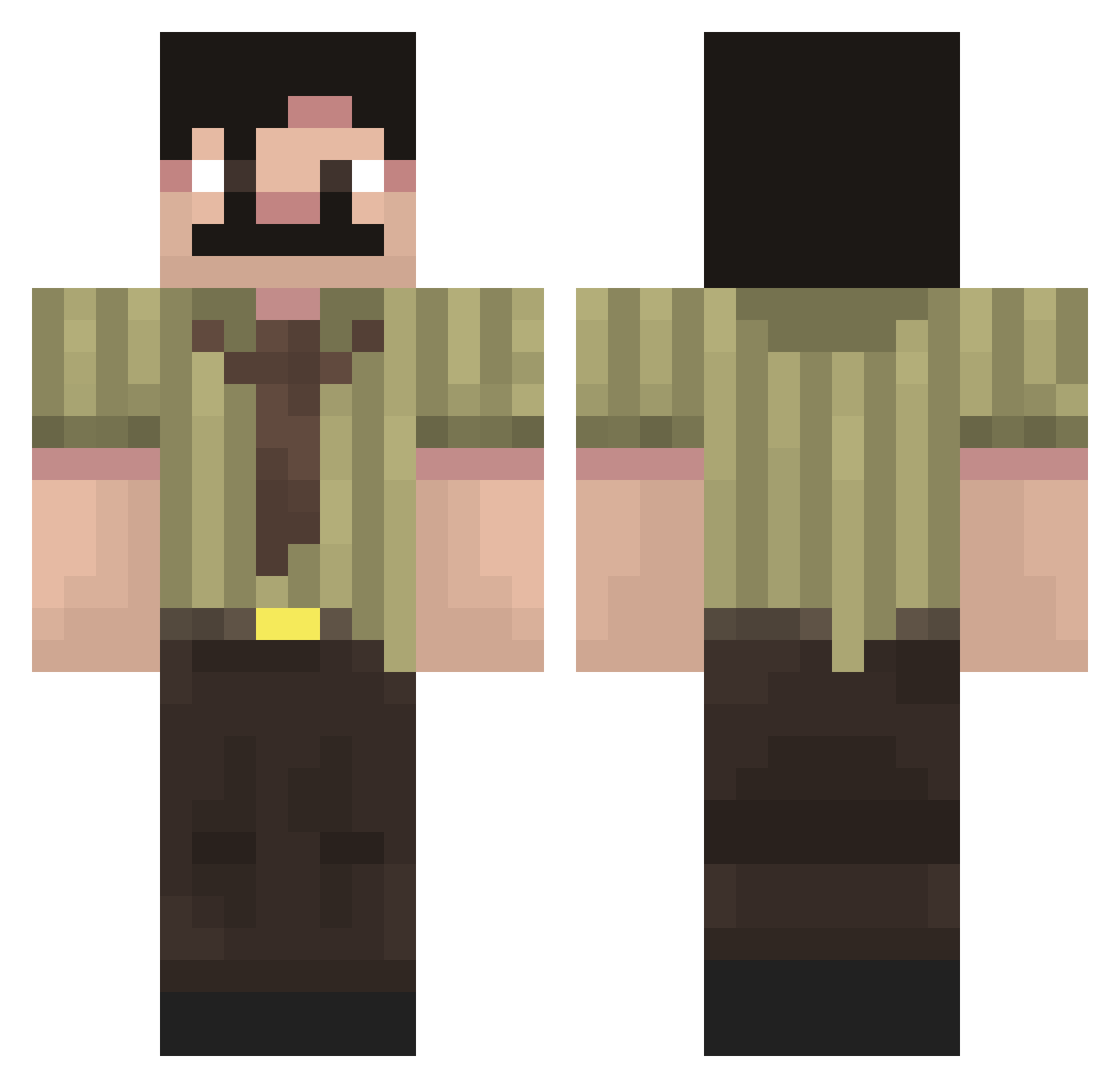Gaming_Master95 Minecraft skin, front and back view