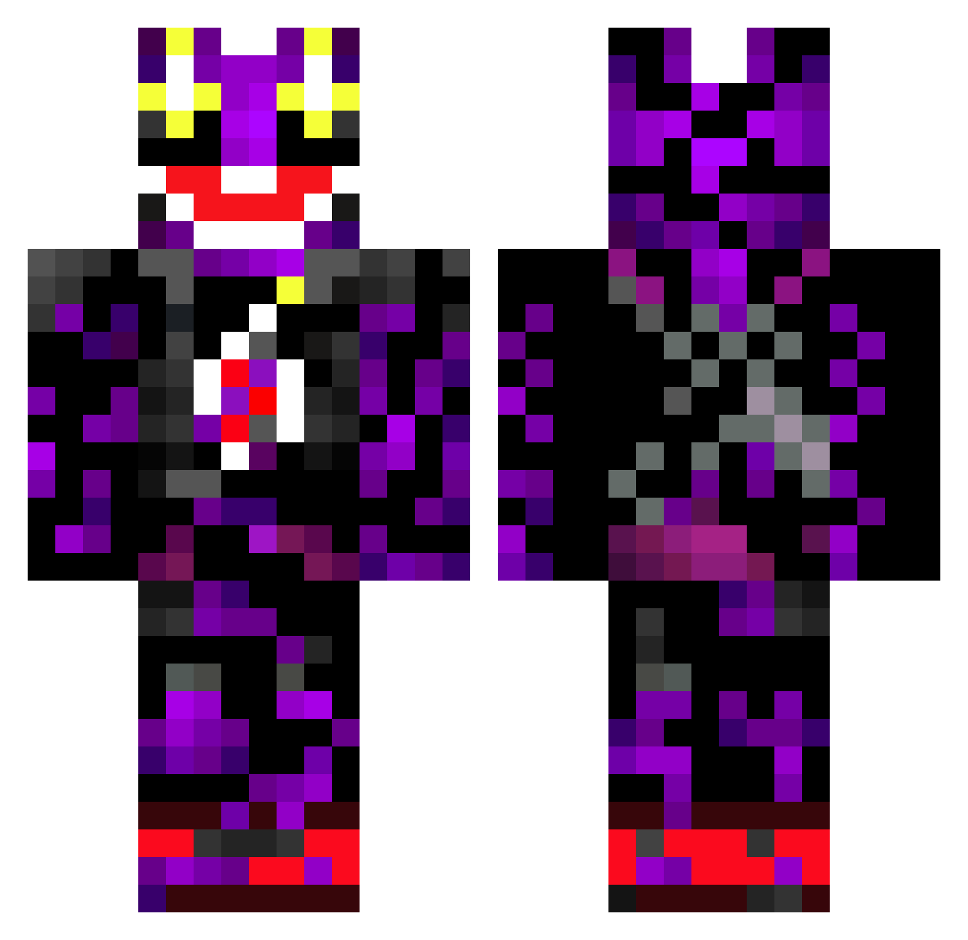 DarkKevin365 Minecraft skin, front and back view